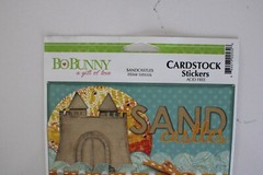 BoBunny A Gift of Love Sandcastle Cardstock Stickers Pictures Scrapbooking Craft