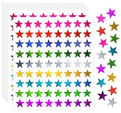 Star Stickers, 2520 PCS 0.6″ Foil Star Metallic Stickers, Star Stickers for