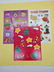 Large Sticker Lot of 35 assorted Sticker Sheets mostly vintage
