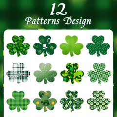 180 Pcs St. Patrick’S Day Stickers Bulk, 15 Sheets Assorted Shamrock Clover Stic