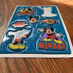 RARE Sheet Vintage Disney Mickey Mouse Puffy Stickers Mickey And Friends READ