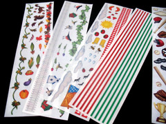 Lot Stickers, Dirt bikes, Lines in multiple colors, Baseball, Track&Field