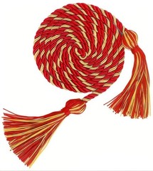 Double Red, Gold Graduation Honor Cords, 2025, National Honors Society