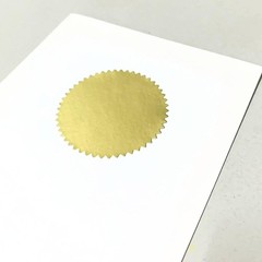 200 Pack, Gold Foil Seal Stickers for Certificates – 2″ Diameter