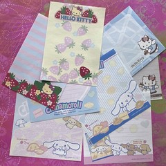 Hello Kitty Sanrio Note Stationery Paper Sheets Strawberry Scratch & Sniff Lot
