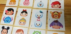 Set of 12 Disney Tsum tsum Vending Stickers, full set of 12 stickers