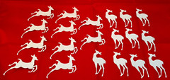 Tim Holtz Die Cuts * Reindeer Flight * Ten Sets * White or Kraft Cardstock