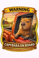 Funny Capybara Sticker Pack | Meme Vinyl Decals (12pc)