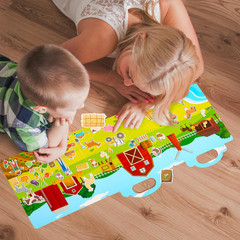 Farm Animals Reusable Sticker Book for Toddlers, 3D Sticker Book for Kids 3 4 5,