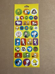 Charles M Schulz Peanuts Characters Snoopy Sticker Sheet Hallmark Stickers Yllw