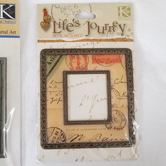 NEW Lot 4 Lifes Journey Studio K Metal Frames Round Square Scrapbooks Cards -A