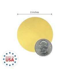 Matte Gold Foil 2″ Embossing Seal Stickers – 500 Blank Round Labels for Envelope