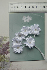 SWAROVSKI 6 Flowers x 30mm Bunch with Stems WHITE Layered Diamante Centre DD NJC