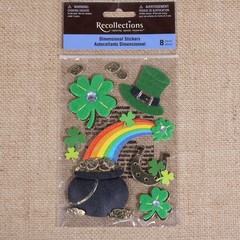 Recollections St Patrick’s Day Pot of Gold Rainbow Dimensional Stickers