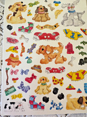 VTG 2-Sided Provo Craft Repositionable «DOG» Dress-Ups Stickers – NEW