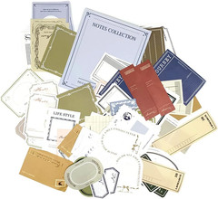 300Pcs Vintage Scrapbooking Papers Decorative Label Tag | Various Patterns,Smoot
