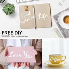 10 Sheets White Alphabet Number Stickers 1 Inch Self Adhesive Vinyl Letters Set