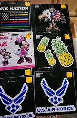 New Sticker Lot of 23 Sheets Skulls, Disney, Love, Air Force, 1980’s Etc..New!