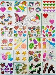 VINTAGE STICKERS LOT OF 176 MODULES HAMBLY STUDIOS PRISMATIC/GLITTER NO REPEATS