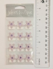 Jolee’s Purple Jeweled Flowers Photo Corners Scrapbooking Stickers