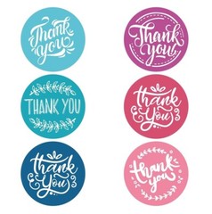 1000pcs Assorted Floral Thank You Stickers Round Sealing Labels 1″ Self-Adhesive