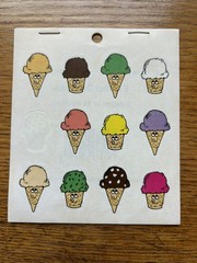 Stick-n-sniff Frozen Delights ice cream stickers{they do not smell} 3 sheets