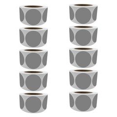 Grey Round Circle Sticker 2 inch Diameter dot Labels roll – 5cm (50mm) – 6000…