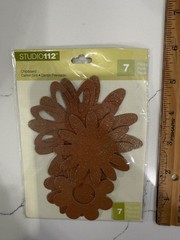Studio112 7 Piece Cooper Floral Glitter Chipboard Scrapbooking Crafts Journaling