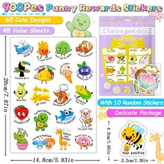 900PCS Teacher Reward Stickers for Kids Classroom Motivational Stickers