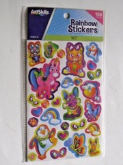 STICKERS SCRAP BOOKING RAINBOW STICKERS LARGE LOT OF 168 MIXED @@ MY OTHER ITEMS