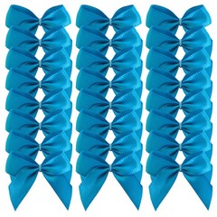 Micomon 50pcs 1.2-Inch Mini Bows for Crafts Satin 3/8″ ribbon, turquoise