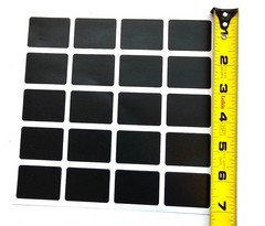 Black Rectangle Stickers 2×1.25 Matte Chalkboard Style Labels Sheet Set 5 Craft