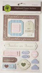 Stemma FAMILY LOVE Chipboard Frame Stickers – 14 pcs