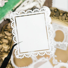 120 Pcs Lace Scrapbook Stickers,Waterproof Cutout Transparent Sticker PET Transp