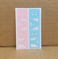 Lot Of 12 Vintage Mrs Grossman Paper Whispers Baby Boy/Girl Stickers Half Sheets