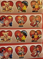 12 Cute Vintage Style Valentines Day Stickers Retro Style Valentine Stickers