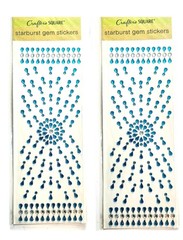 4 Sheets Of Crafter’s Square. 3- STARBURST GEM Stickers. 1-STAR Gemstone Design