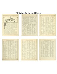 Victorian Language of Flowers Booklet – 6 Page Antique Floral Meanings Print Set