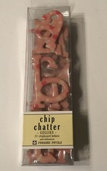 Chip Chatter Gellies Pressed Petals 31 chipboard letters self adhesive