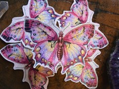 Glitter Butterfly Large Sparkly Sticker – Original Art by SammiSpaghettiArt