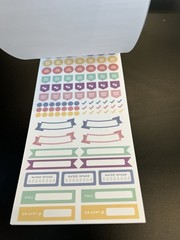 Blue Sky Self-Care Sticker Book, for planners. 12 sheets 1250 stickers. New.