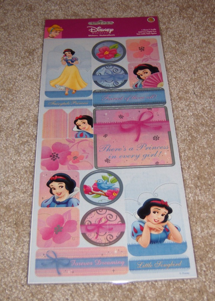 Sandylion Disney Sticker ~ Snow White Tags/Titles