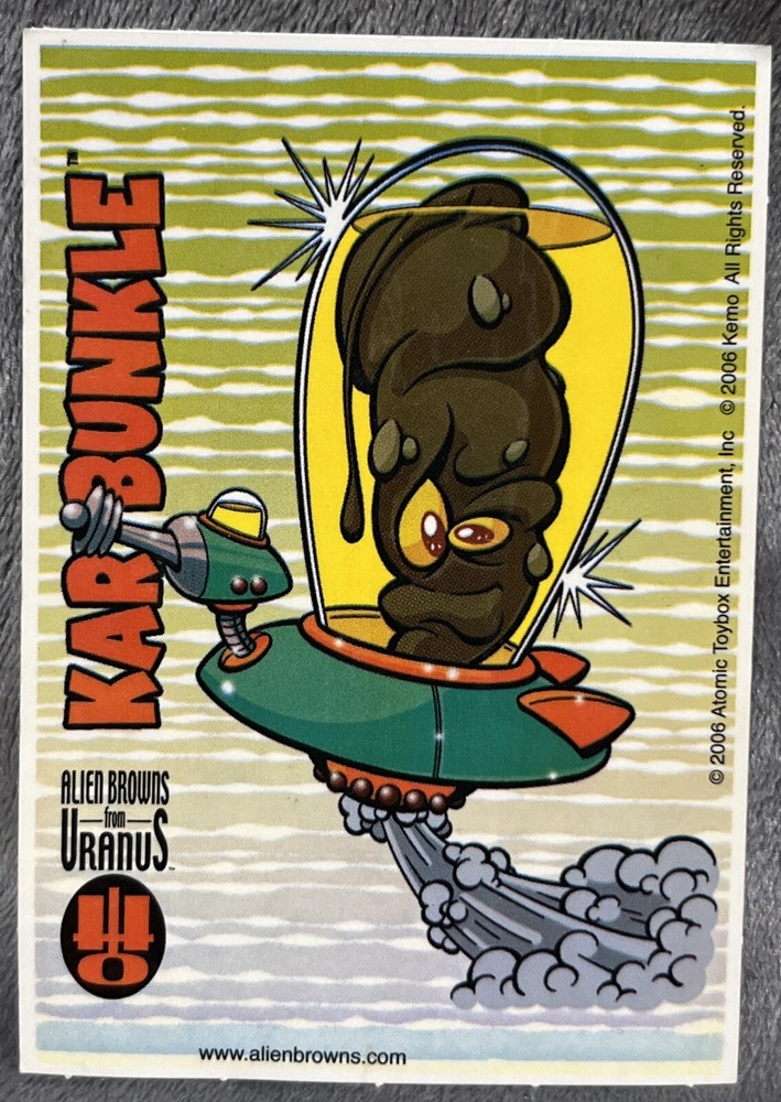 Vintage Atomic Alien Browns From Uranus KarBunkle Collectible Sticker Card #8