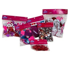 Valentine Craft Supplies Lot Sticker Gemstone Heart Letters Scrapbooking DIY