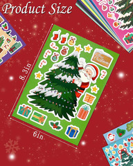 48 Sheets Christmas Tree Party Favors Stickers for Kids