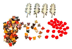 Lot of 137 Fall Themed Flatbacks For Crafting – Leaves, Apples – NEW (#36)