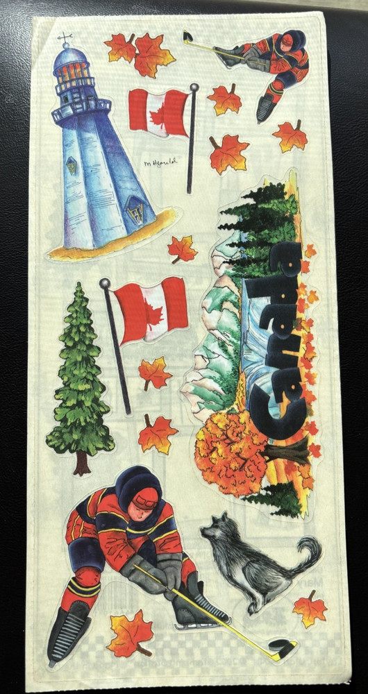 Stamping Station EXTRA LARGE 6 X 12″ CANADA FLAGS HOCKEY LIGHTHOUSE TREE LEAVES
