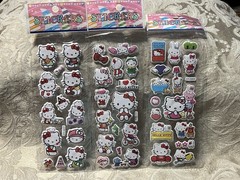 Retro Vintage Look Hello Kitty 3D Bubble Puffy Stickers 3 sets (#9)