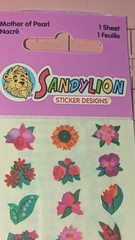 Vintage Sandylion Stickers Mother Of Pearl Mini Micro Flowers New Pack READ