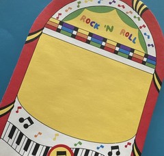 Vintage 80s Jukebox Rock ‘N Roll Stationery Notepaper Music Box Lot Of 4 Sheets